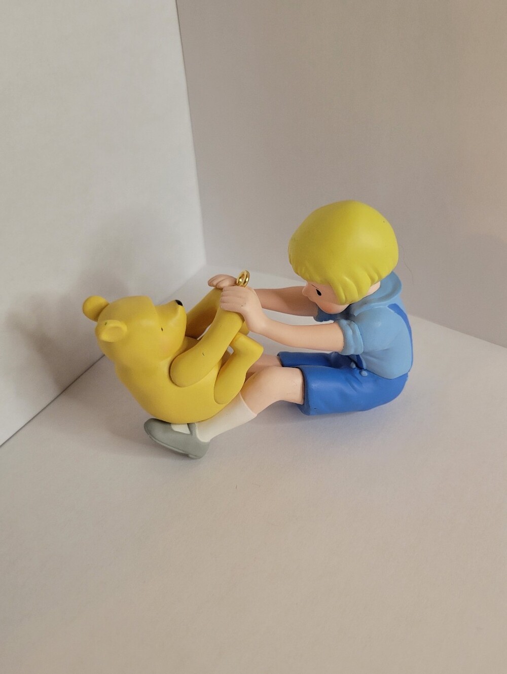 Disney Vintage Style Pooh & Christopher Robin Boy Playing Ornament